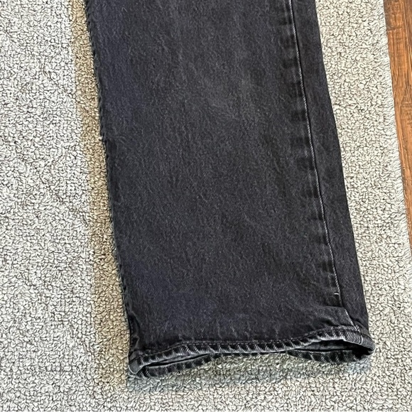 Levis Jeans Mens 40x32(31) Black 501 Straight Regular Button Fly Denim - Picture 7 of 10